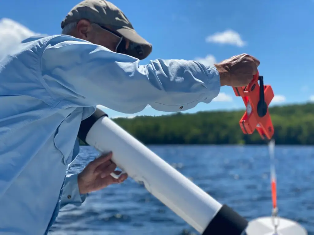 Jim Ferrara, Water Quality, Secchi disk and view scope.